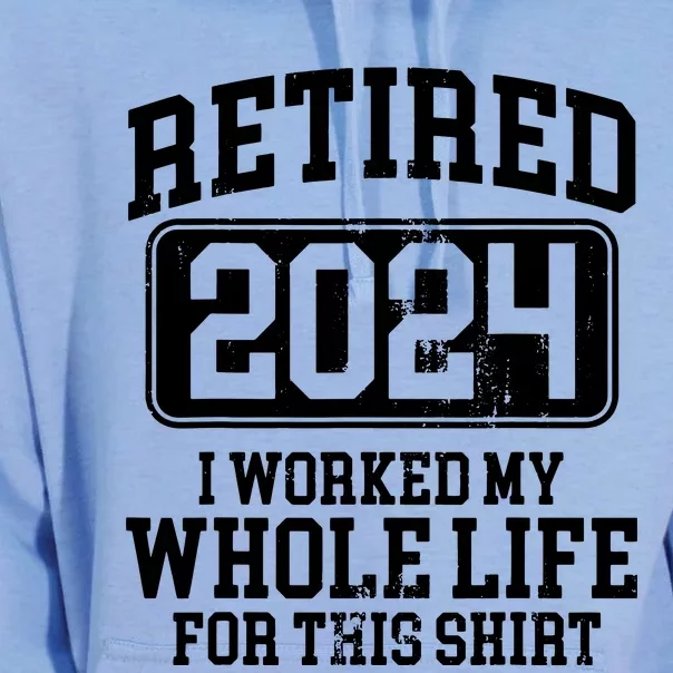 Retired 2024 Retirement Humor Unisex Surf Hoodie