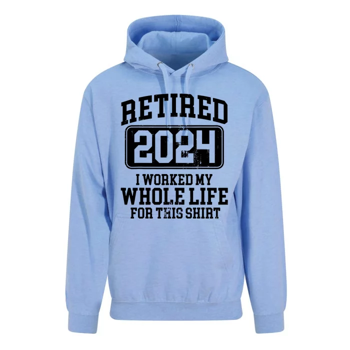 Retired 2024 Retirement Humor Unisex Surf Hoodie