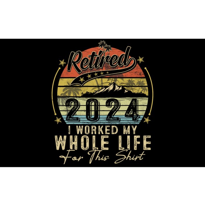 Retired 2024 Retirement Women Humor Bumper Sticker