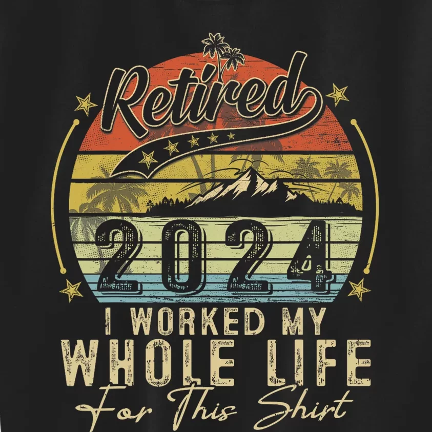 Retired 2024 Retirement Women Humor Kids Sweatshirt