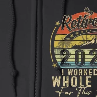 Retired 2024 Retirement Women Humor Full Zip Hoodie