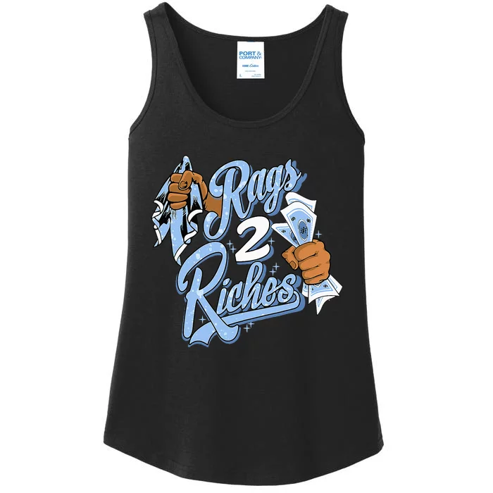 Rags 2 Riches Blue Matching Women Ladies Essential Tank