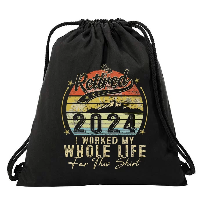 Retired 2024 Retirement Drawstring Bag