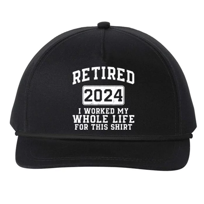 Retired 2024 Retirement Humor Snapback Five-Panel Rope Hat