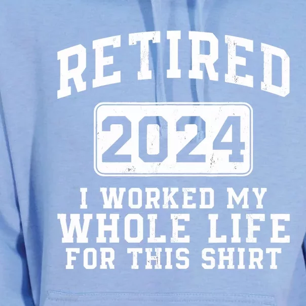 Retired 2024 Retirement Humor Unisex Surf Hoodie