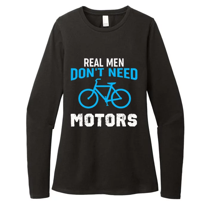 Real Don't Need Motors Funny Cycling Womens CVC Long Sleeve Shirt