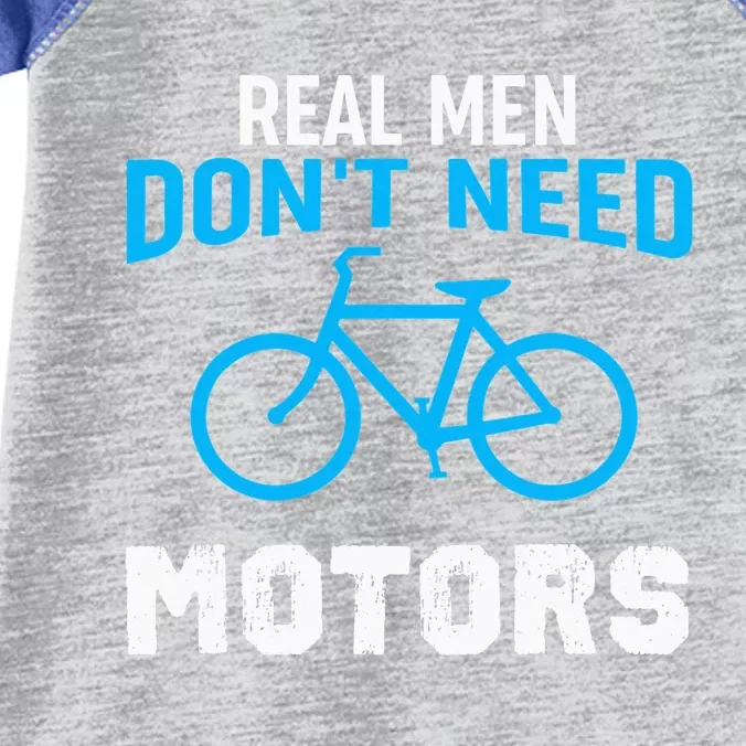 Real Don't Need Motors Funny Cycling Infant Baby Jersey Bodysuit