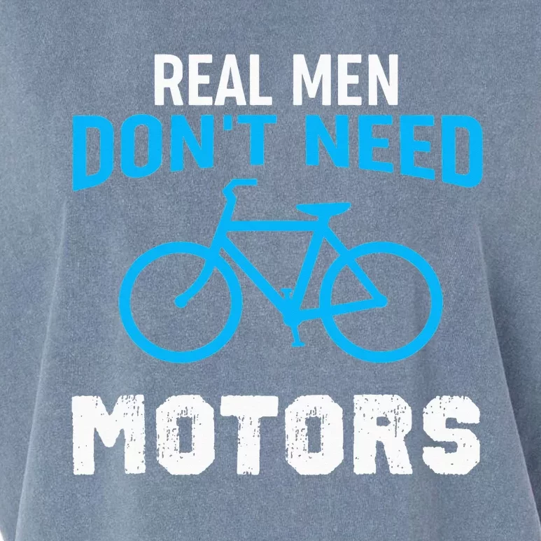 Real Don't Need Motors Funny Cycling Garment-Dyed Women's Muscle Tee