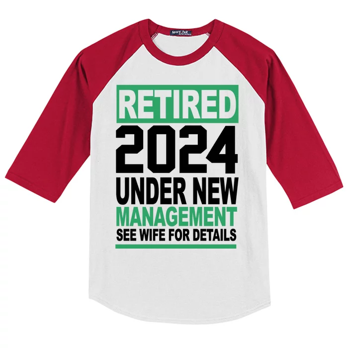 Retired 2024 Under New Management See Wife For Details Kids Colorblock Raglan Jersey