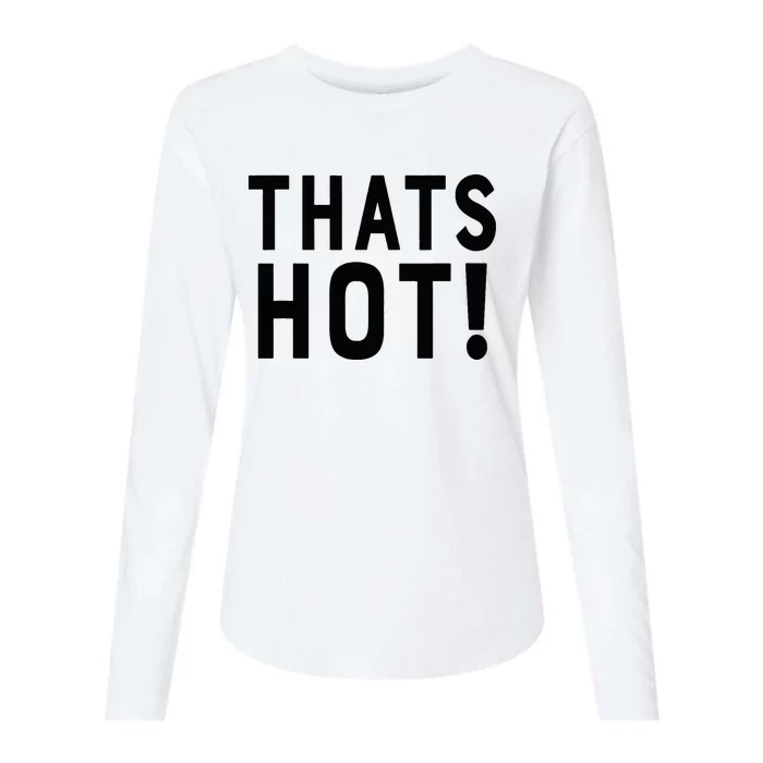 Retro 2000s Vibes Hot vs Not Front and Back Womens Cotton Relaxed Long Sleeve T-Shirt