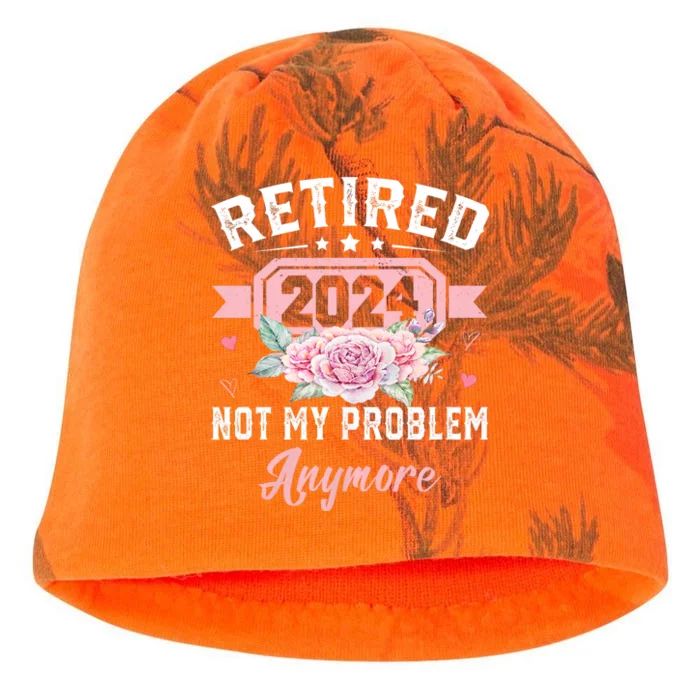 Retirement 2024 Women Retired 2024 Not My Problem Anymore Kati - Camo Knit Beanie