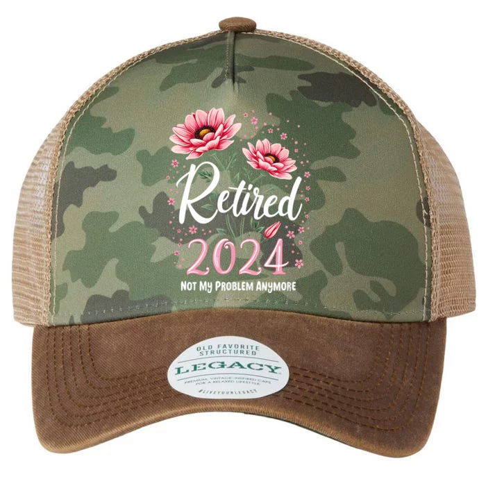 Retirement 2024 Women Retired 2024 Not My Problem Anymore Legacy Tie Dye Trucker Hat