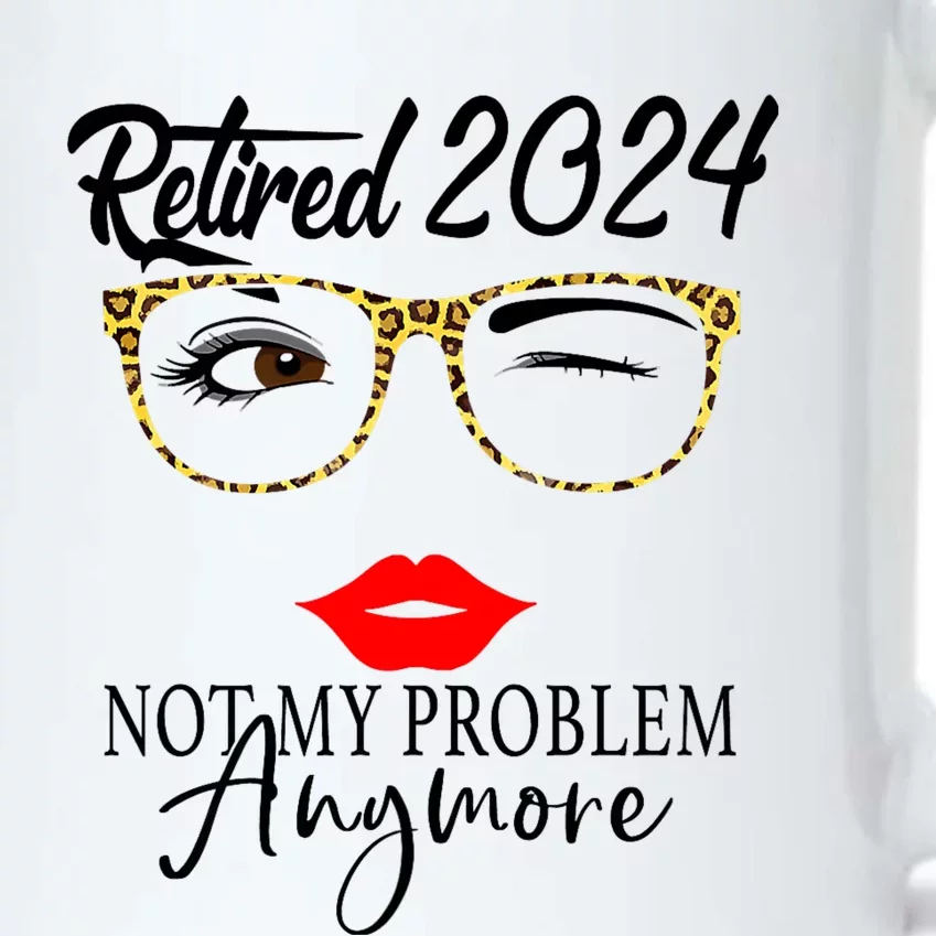 Retirement 2024 Women Retired 2024 Not My Problem Anymore Black Color Changing Mug