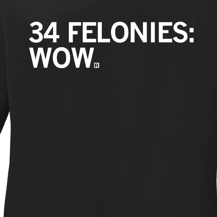 Raygun 34 Felonies Wow Ladies Long Sleeve Shirt