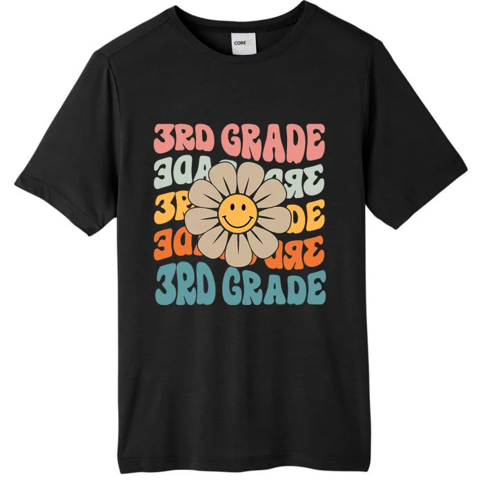 Retro 3rd Grade Daisy Colorful Back To School Third Grade ChromaSoft Performance T-Shirt