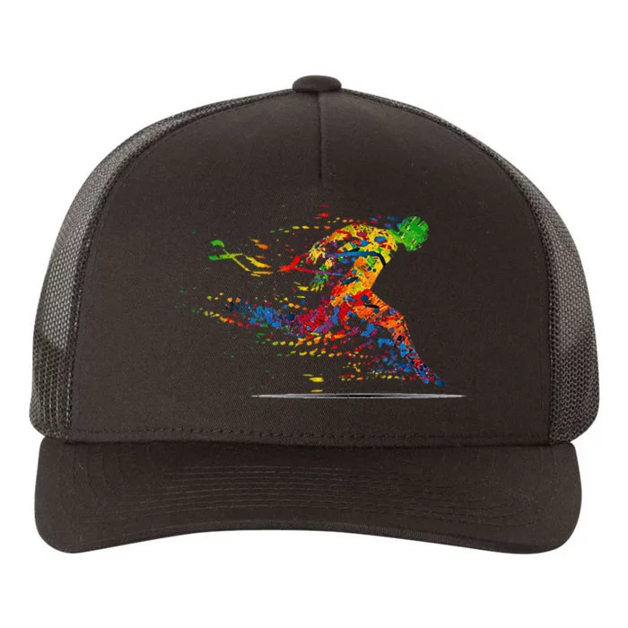 RUNNING 365 Paint Running Runner Gift Yupoong Adult 5-Panel Trucker Hat