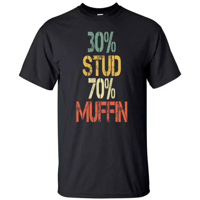 Retro 30 Stud 70 Muffin Sarcasm Dad Bod Figure Tall T-Shirt