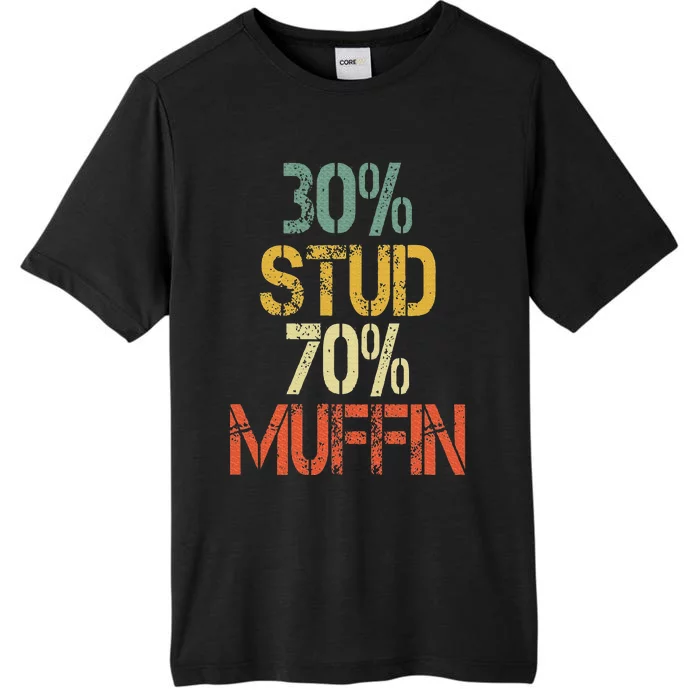 Retro 30 Stud 70 Muffin Sarcasm Dad Bod Figure ChromaSoft Performance T-Shirt