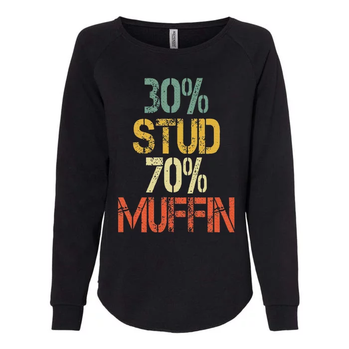 Retro 30 Stud 70 Muffin Sarcasm Dad Bod Figure Womens California Wash Sweatshirt