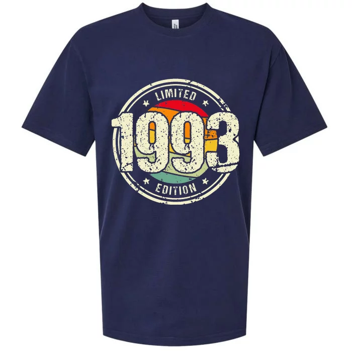 Retro 30 Year Old Vintage 1993 Limited Edition 30th Birthday Sueded Cloud Jersey T-Shirt