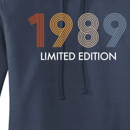 Retro 34 Years Vintage 1989 Limited Edition 34th Birthday Funny Gift Women's Pullover Hoodie