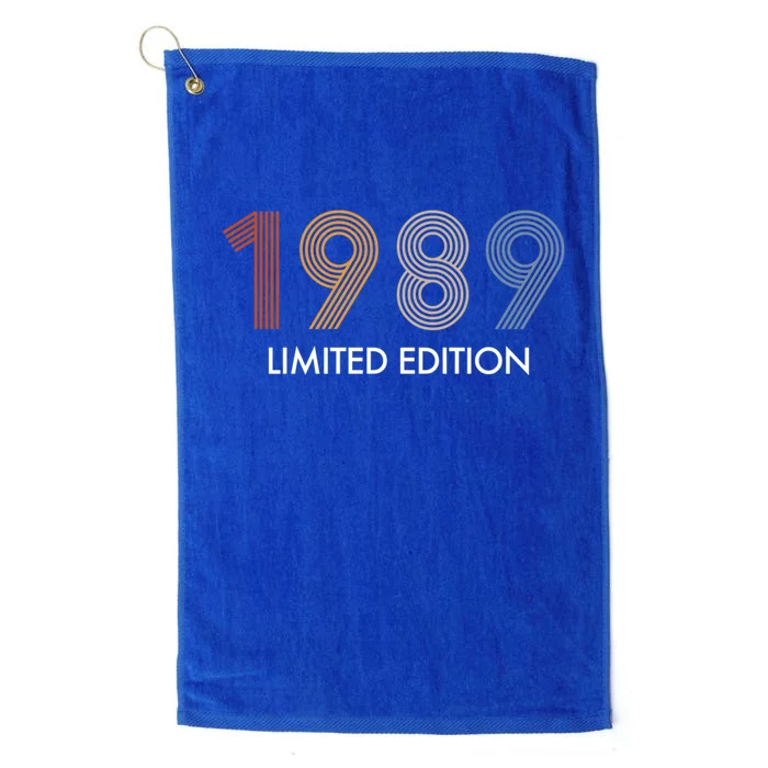 Retro 34 Years Vintage 1989 Limited Edition 34th Birthday Funny Gift Platinum Collection Golf Towel