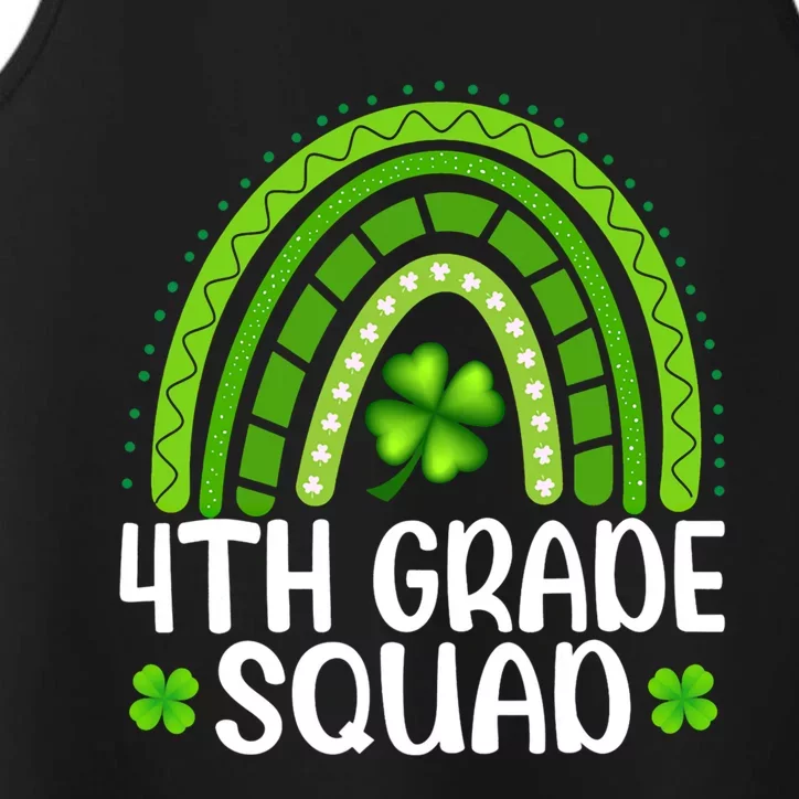 Rainbow 4th Grade Squad Teacher St Patrick's Day Gift Performance Tank