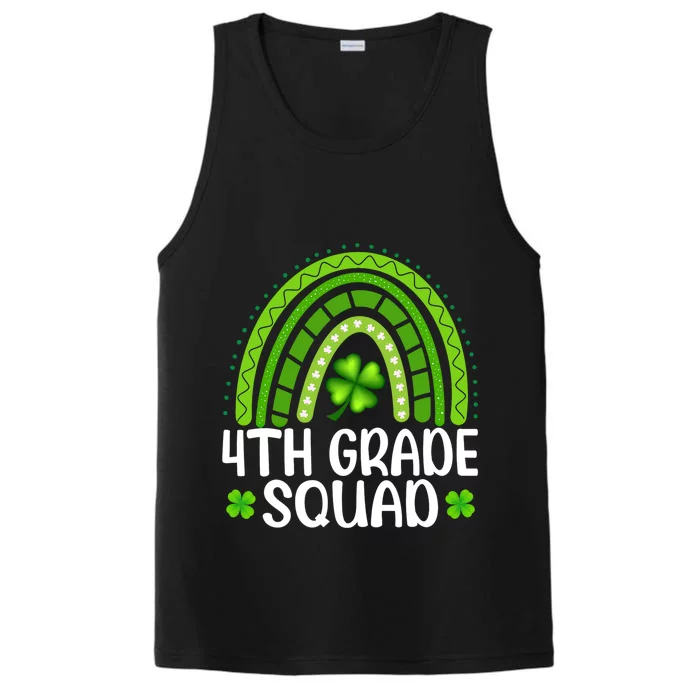 Rainbow 4th Grade Squad Teacher St Patrick's Day Gift Performance Tank