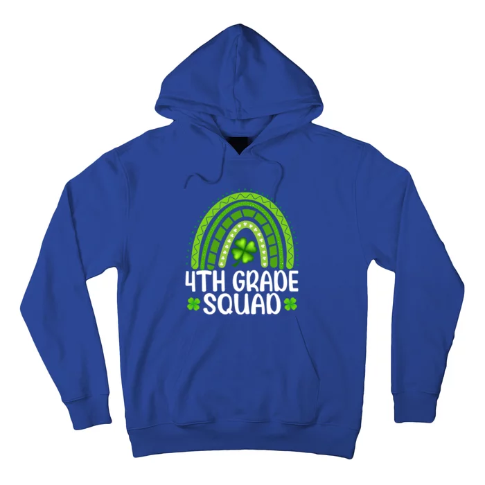 Rainbow 4th Grade Squad Teacher St Patrick's Day Gift Hoodie