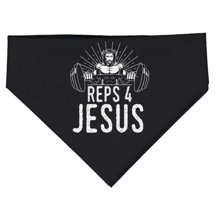 Reps 4 Jesus Gym Weightlifting USA-Made Doggie Bandana