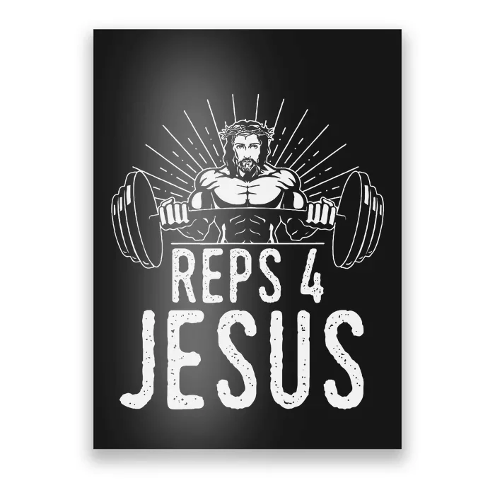 Reps 4 Jesus Gym Weightlifting Poster