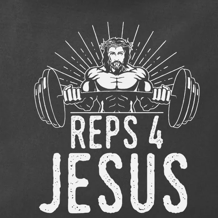 Reps 4 Jesus Gym Weightlifting Zip Tote Bag