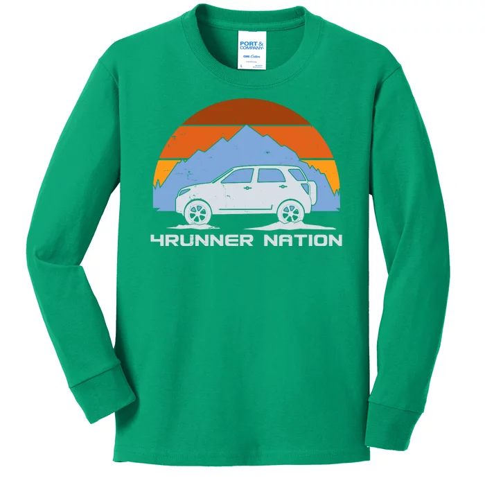 Retro 4Runner Nation Kids Long Sleeve Shirt