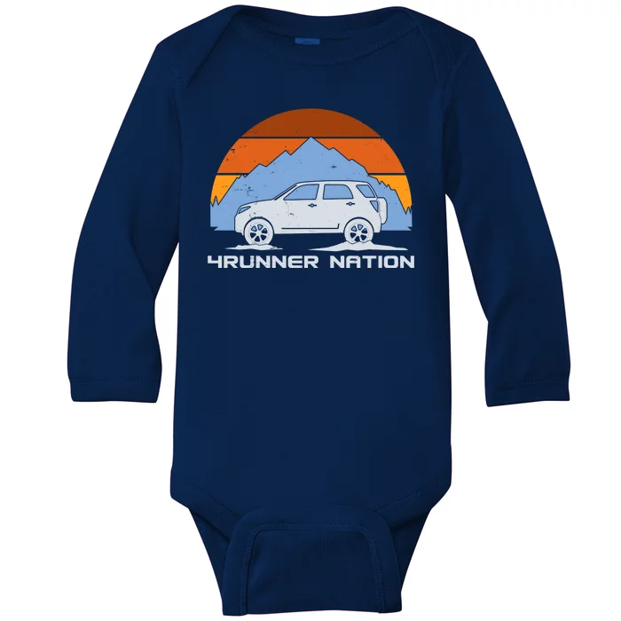 Retro 4Runner Nation Baby Long Sleeve Bodysuit