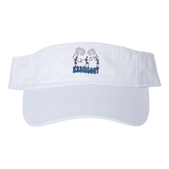 Radiology 4th of July RAD Tech X-ray Tech Skeleton Patriotic Valucap Bio-Washed Visor