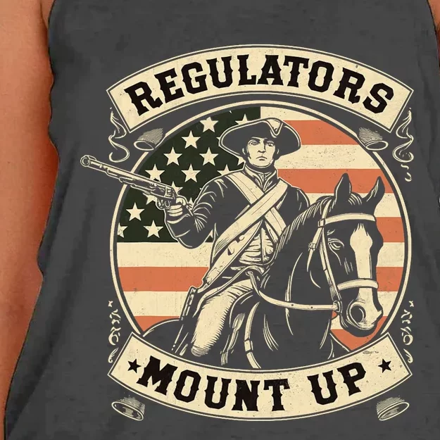 Regulators 4th Of July Independence Day Regulators Mount Up Women's Knotted Racerback Tank