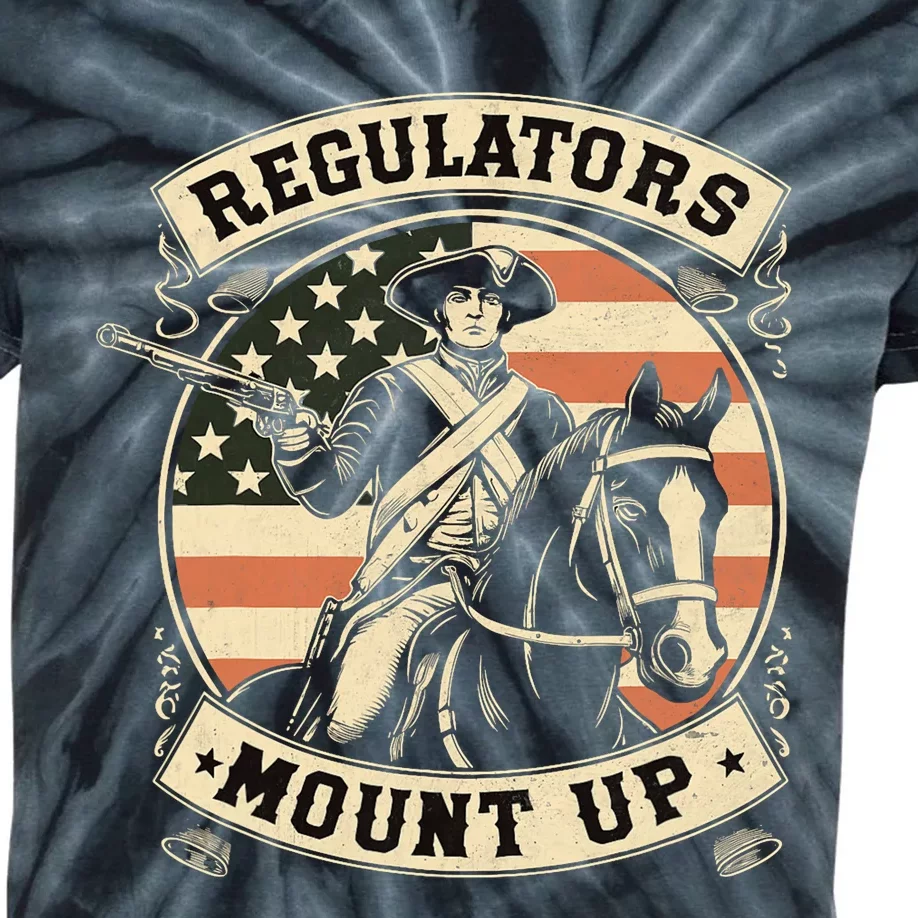 Regulators 4th Of July Independence Day Regulators Mount Up Kids Tie-Dye T-Shirt