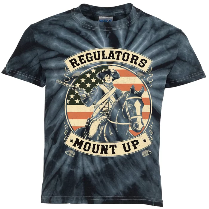 Regulators 4th Of July Independence Day Regulators Mount Up Kids Tie-Dye T-Shirt