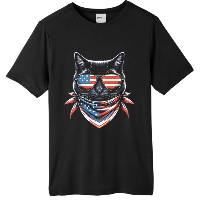 Rottweiler 4th Of July American Flag Glasses Stay Cool ChromaSoft Performance T-Shirt