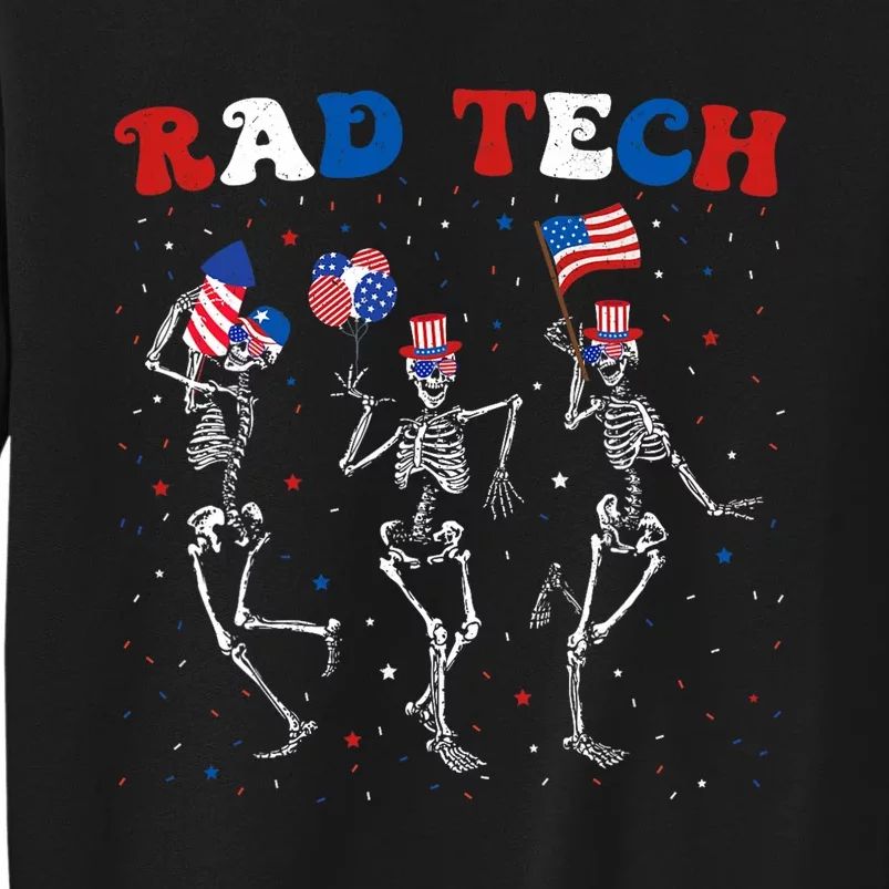 Radiology 4th Of July Rad Tech Xray Tech Skeleton Patriotic Sweatshirt