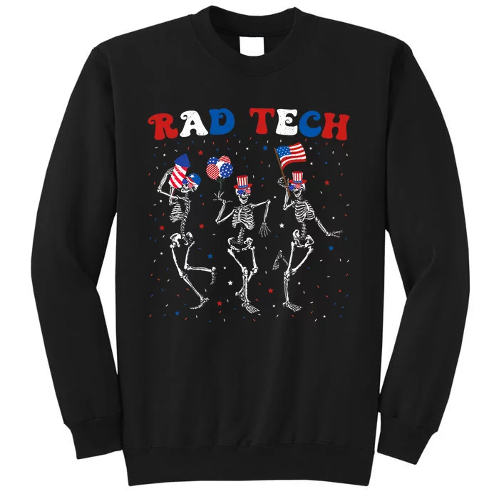 Radiology 4th Of July Rad Tech Xray Tech Skeleton Patriotic Sweatshirt