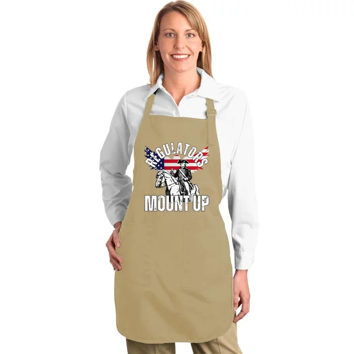 Regulators 4th Of July Independence Day Eagle Full-Length Apron With Pocket