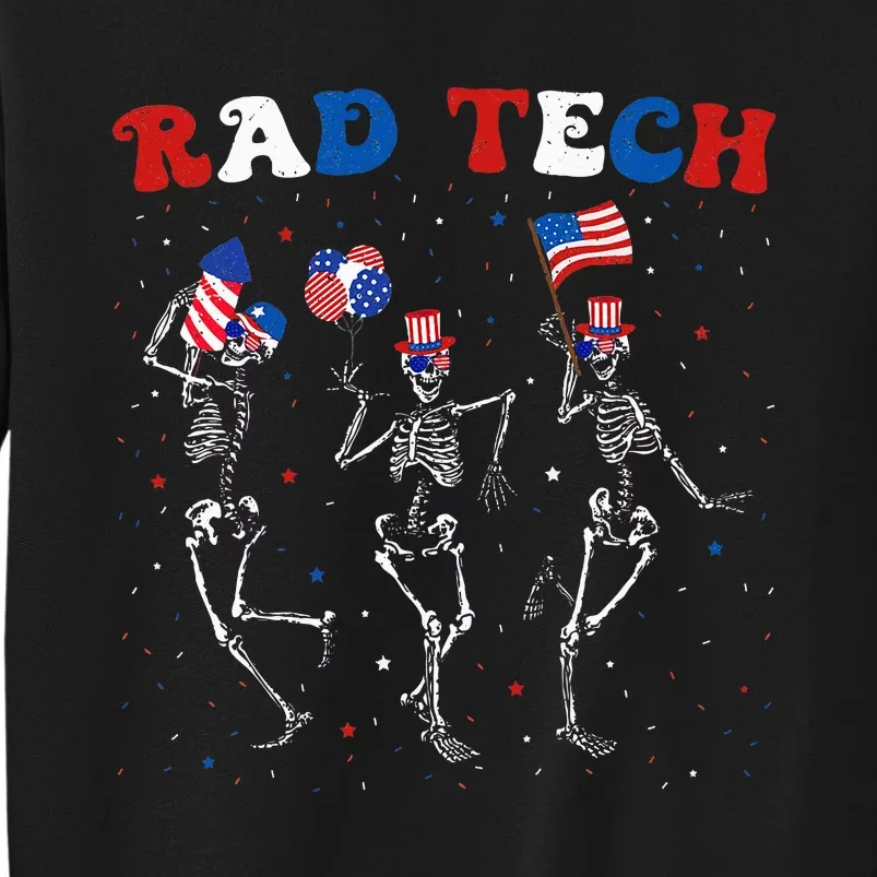 Radiology 4th Of July Rad Tech Xray Tech Skeleton Sweatshirt