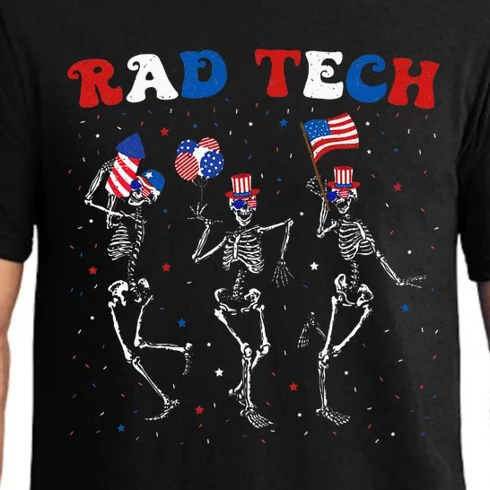 Radiology 4th Of July Rad Tech Xray Tech Skeleton Pajama Set