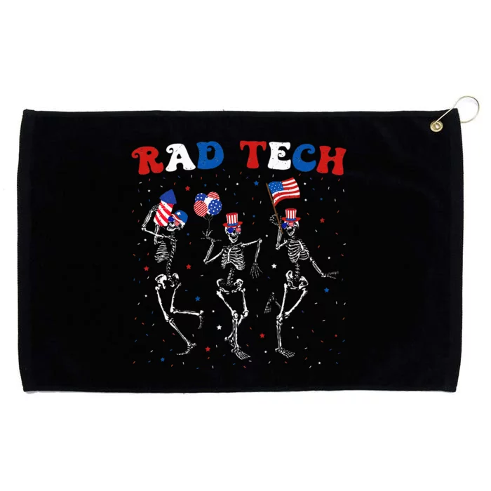 Radiology 4th Of July Rad Tech Xray Tech Skeleton Grommeted Golf Towel