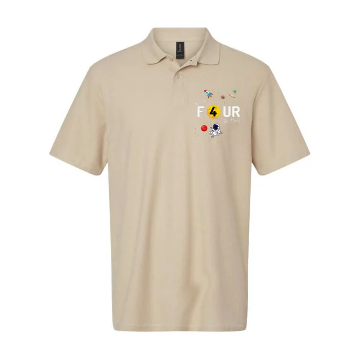 Reach 4 The Stars Childs 4th Birthday Party Softstyle Adult Sport Polo