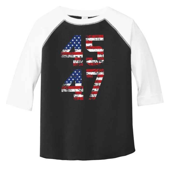 Retro 4547 Trump 2024 Trump Supporter President Election Toddler Fine Jersey T-Shirt