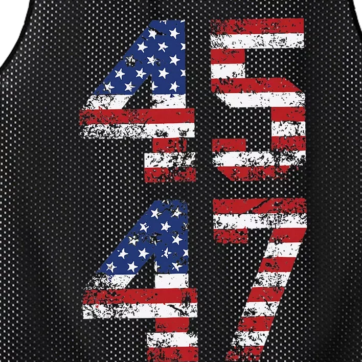 Retro 4547 Trump 2024 Trump Supporter President Election Mesh Reversible Basketball Jersey Tank