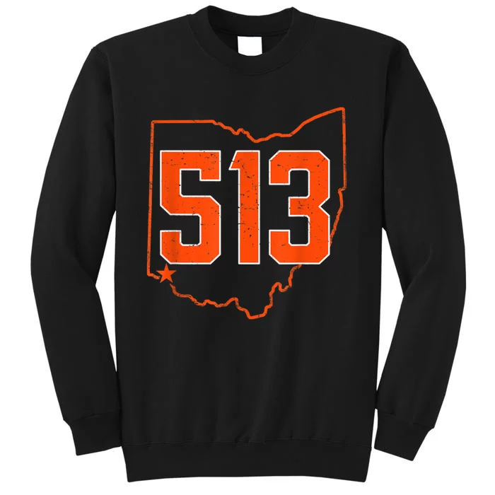 Retro 513 Cincinnati Ohio Vintage Sports Souvenir Tall Sweatshirt