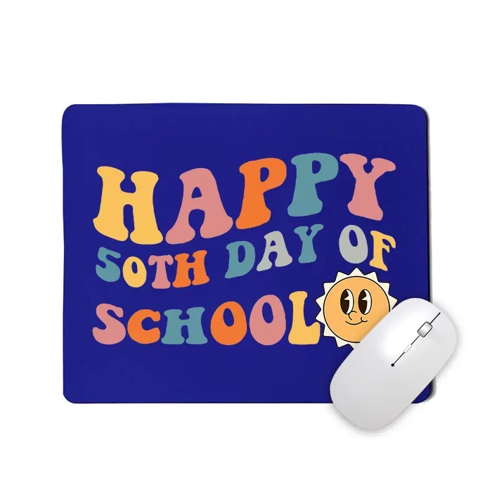 Retro 50 days of school 50th day of school Groovy Mousepad